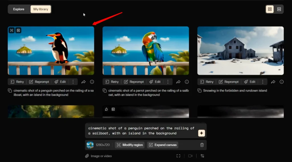 Pika Art Modify Region in video